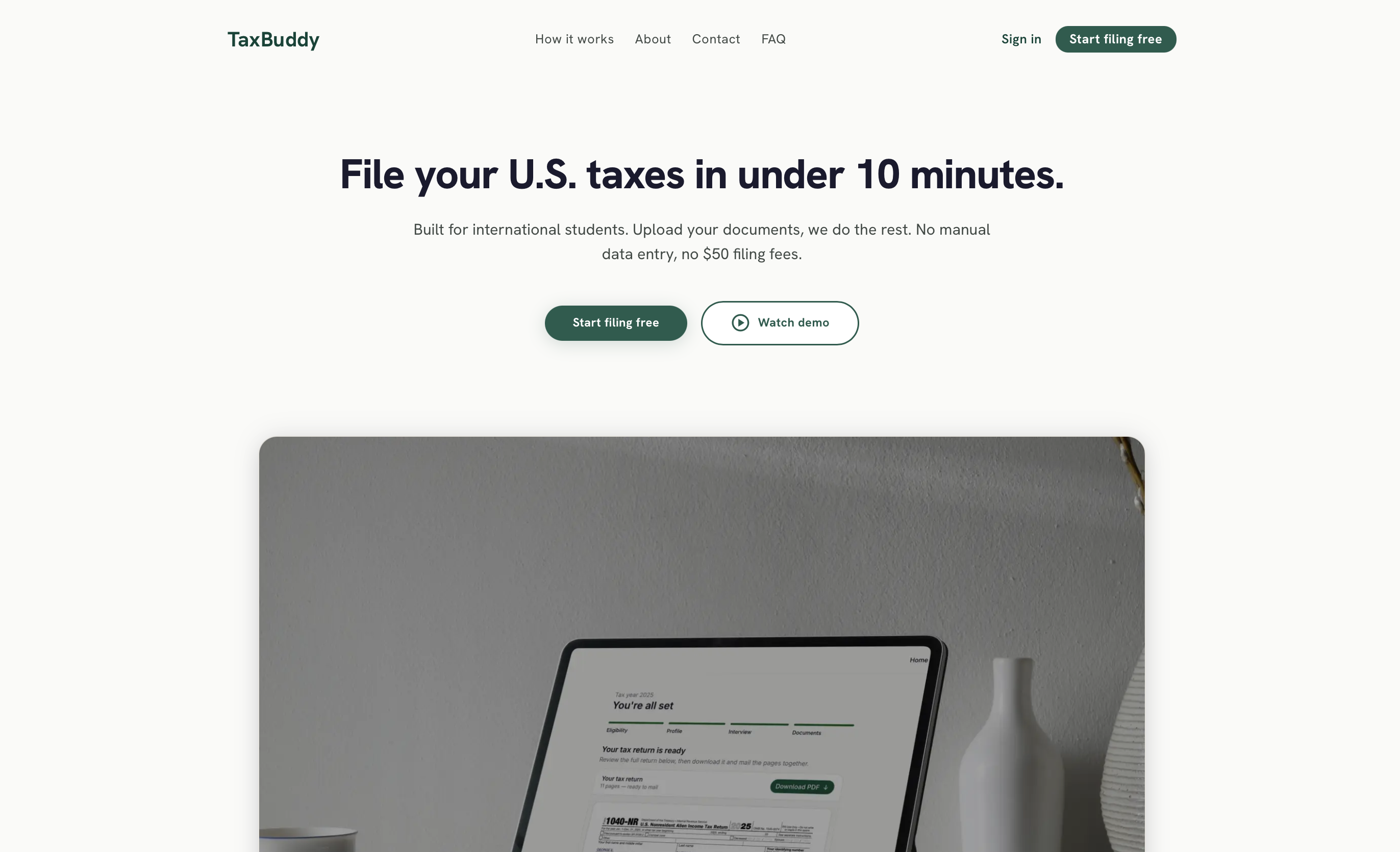 TaxBuddy app screenshot